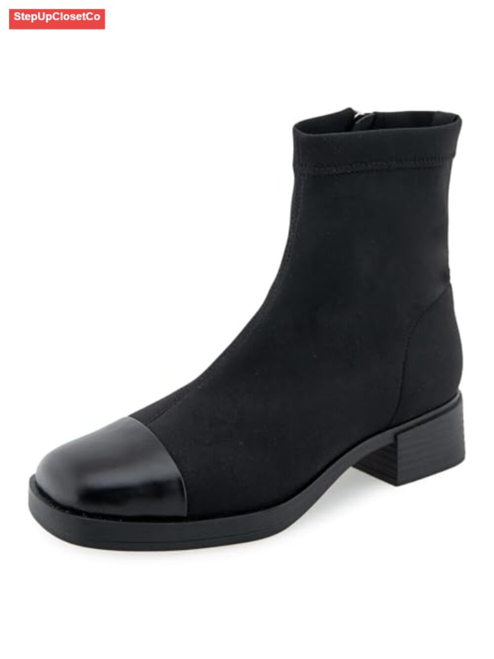 Aerosoles Dimmi Ankle Booties Block Heel Square Toe Comfort